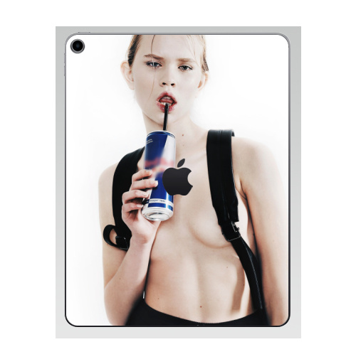 Наклейка на Планшет Apple iPad 7 2019 Девочка с трубочкой,  купить в Москве – интернет-магазин Allskins, модели, секс, фотография