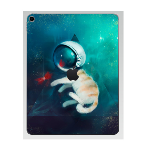 Наклейка на Планшет Apple iPad 7 2019 Космокотик,  купить в Москве – интернет-магазин Allskins, космокот, звезда, кошка, космос