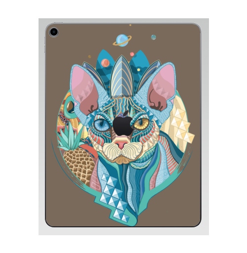 Наклейка на Планшет Apple iPad 7 2019 Немного Мехикано Космо котЭ,  купить в Москве – интернет-магазин Allskins, милые животные, космос, оригинально, животные, графика, кошка, Сфинкс