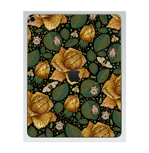 Наклейка на Планшет Apple iPad 7 2019 Fantastic flower,  купить в Москве – интернет-магазин Allskins, зеленый, желтый, Цветочек, цвет, цветы, фантазия, фантастика, иллюстация