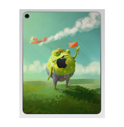 Наклейка на Планшет Apple iPad 7 2019 Мистер Жаба,  купить в Москве – интернет-магазин Allskins, милые животные, небо, цвет, детские, лягушка