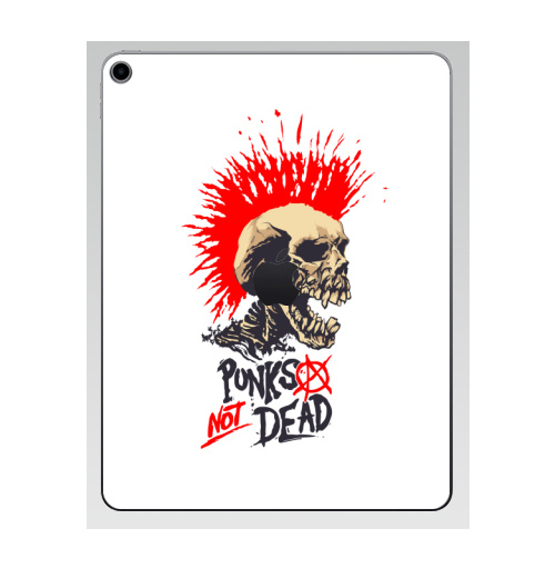 Наклейка на Планшет Apple iPad 7 2019 Punk not dead,  купить в Москве – интернет-магазин Allskins, панк, punknotdead, rock, череп