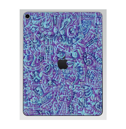 Наклейка на Планшет Apple iPad 7 2019 В мирских вещах,  купить в Москве – интернет-магазин Allskins, абстракция, абстрация, текстура, голубой, фиолетовый