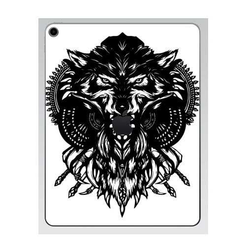 Наклейка на Планшет Apple iPad 7 2019 Девушка волк,  купить в Москве – интернет-магазин Allskins, сюрреализм, этно