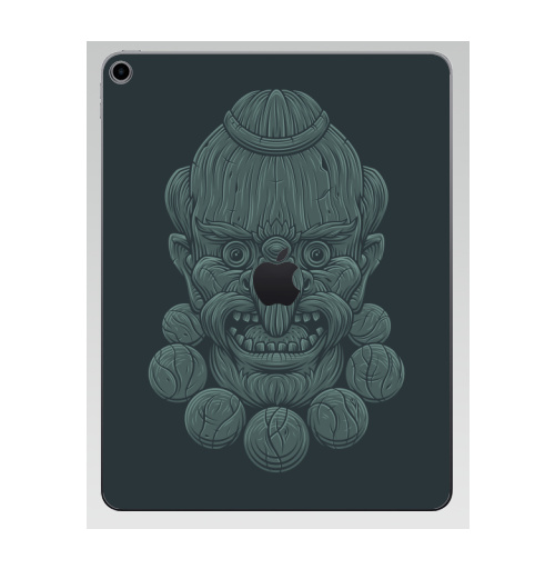 Наклейка на Планшет Apple iPad 7 2019 ТЭНГУ,  купить в Москве – интернет-магазин Allskins, статуя, монстры, лицо, сказки, Мифы, японская, Япония, демоны, ворона, существо, маска, персонажи, классика