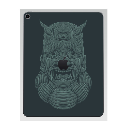 Наклейка на Планшет Apple iPad 7 2019 СТРАДАЛЕЦ,  купить в Москве – интернет-магазин Allskins, мистика, персонажи, маска, демоны, Япония, японская, Мифы, сказки, лицо, монстры, статуя, классика