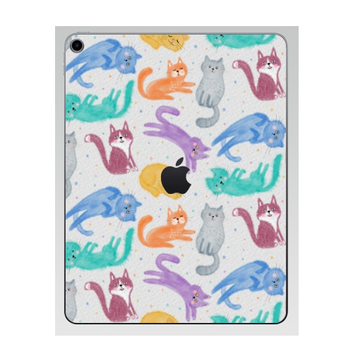 Наклейка на Планшет Apple iPad 7 2019 Много котиков не бывает,  купить в Москве – интернет-магазин Allskins, кошка, котухи, паттерн, котята