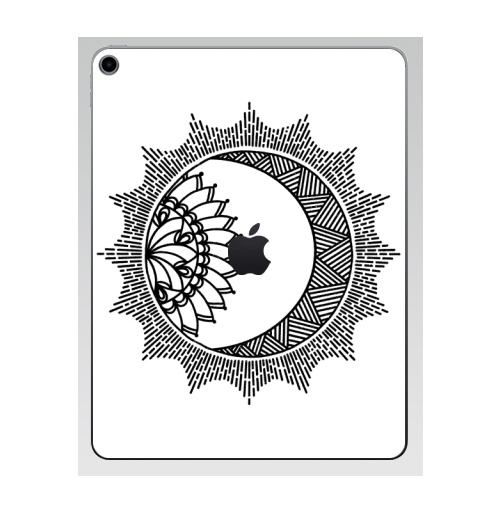 Наклейка на Планшет Apple iPad 7 2019 Солнце  дзен,  купить в Москве – интернет-магазин Allskins, классика, солнце, месяц, луна, космос, небо, лучи