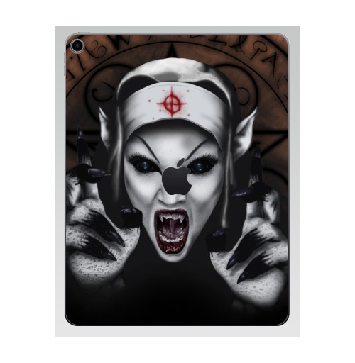 Наклейка на Планшет Apple iPad 7 2019 Пора обняться,  купить в Москве – интернет-магазин Allskins, мистика, для влюбленных, вампиры, дьявол, хоррор, хэллоуин, магия, укус, вурдалак, девушка