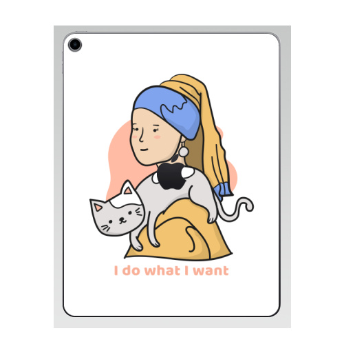 Наклейка на Планшет Apple iPad 7 2019 Я делаю что хочу,  купить в Москве – интернет-магазин Allskins, мотивация, девушка, котята, портреты, красота, любовь