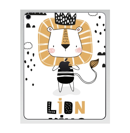 Наклейка на Планшет Apple iPad 7 2019 Король Лев - Принтериум,  купить в Москве – интернет-магазин Allskins, лев, король, мультфильмы, детские, мило, корона, джунглей, safari, lion