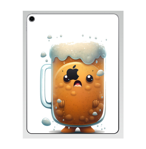Наклейка на Планшет Apple iPad 7 2019 Милая кружка пива,  купить в Москве – интернет-магазин Allskins, стритарт, чай и кофе, пиво, мило, стакан, удивление