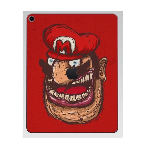 Наклейка на Планшет Apple iPad 7 2019 Mario,  купить в Москве – интернет-магазин Allskins, мужские, персонажи, кепка, алкоголь, гики, 300 Лучших работ