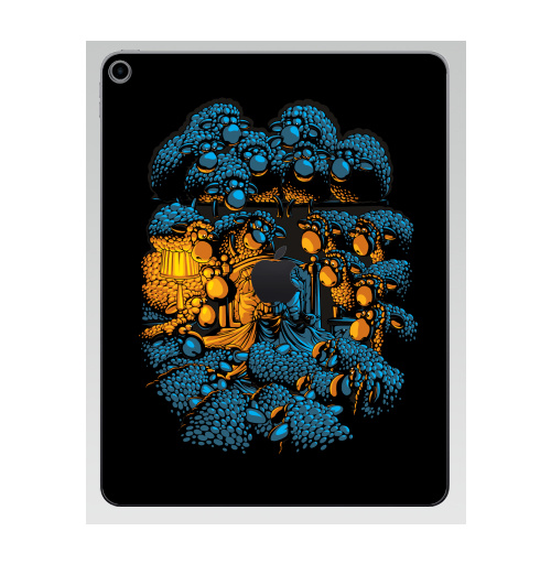 Наклейка на Планшет Apple iPad 7 2019 «Бессонница»,  купить в Москве – интернет-магазин Allskins, военные, звёзды и войны, темный, синий, бессонница, овцы, дартаньян, оранжевый, желтый, голубой, 300 Лучших работ