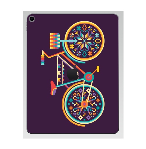 Наклейка на Планшет Apple iPad 7 2019 Hippie Bike,  купить в Москве – интернет-магазин Allskins, велосипед, хиппи, женские