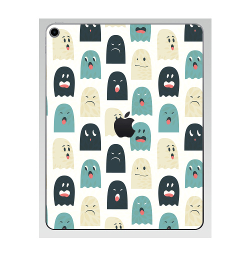 Наклейка на Планшет Apple iPad 7 2019 Lovely monsters,  купить в Москве – интернет-магазин Allskins, монстры, графика, персонажи, хэллоуин, привидение
