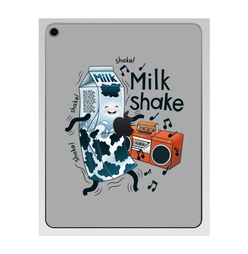 Наклейка на Планшет Apple iPad 7 2019 MilkShake!,  купить в Москве – интернет-магазин Allskins, музыка, еда, ноты, танцы, коктейль, молочный
