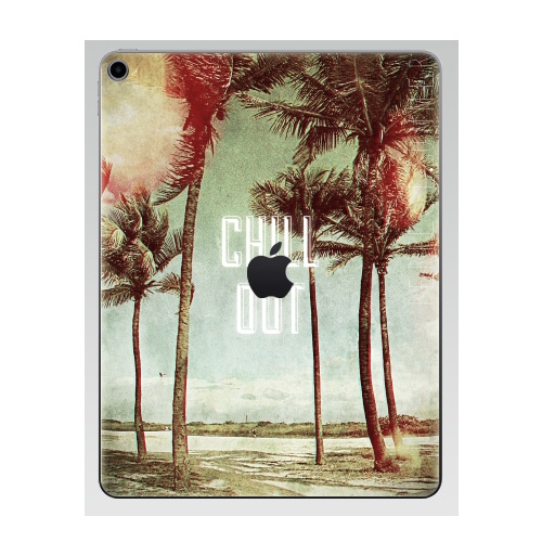Наклейка на Планшет Apple iPad 7 2019 Chil! Out,  купить в Москве – интернет-магазин Allskins, винтаж, лето, природа, пальмы, текстура, чилл