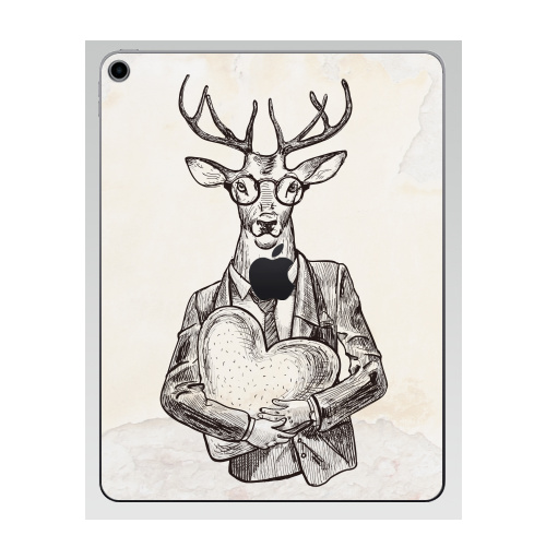 Наклейка на Планшет Apple iPad 7 2019 Мистер Твистер,  купить в Москве – интернет-магазин Allskins, животные, любовь, олень, персонажи, сердце, хипстер, для влюбленных