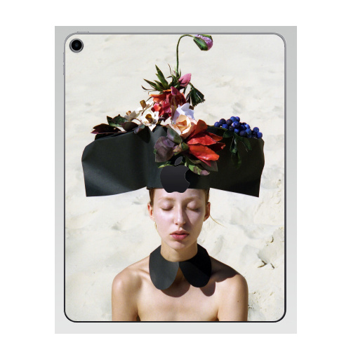 Наклейка на Планшет Apple iPad 7 2019 Цветочница,  купить в Москве – интернет-магазин Allskins, фотография, отдых, девушка, красота, цветы, сюрреализм