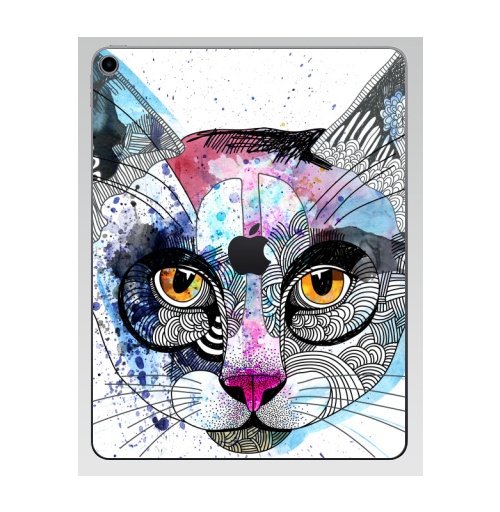 Наклейка на Планшет Apple iPad 7 2019 Кошка графика,  купить в Москве – интернет-магазин Allskins, милые животные, акварель, персонажи, графика, животные, кошка