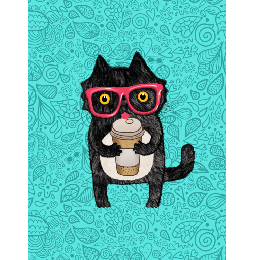 Наклейка на Планшет Apple iPad Pro 11 (2nd Gen) 2020 A2228 Coffee-cat,  купить в Москве – интернет-магазин Allskins, кошка, чай и кофе