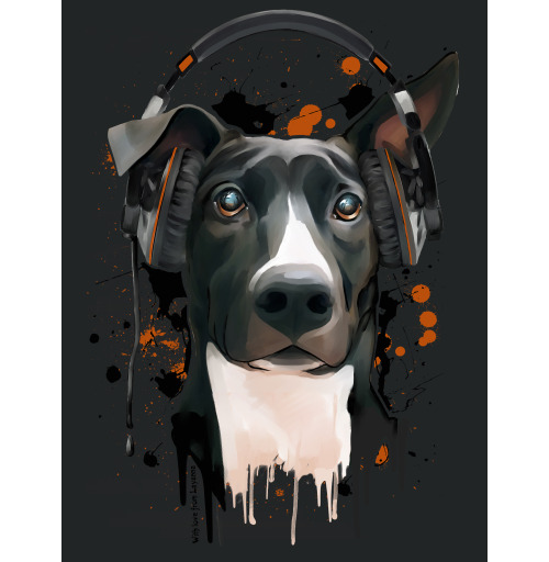 Наклейка на Планшет Apple iPad Pro 12.9 (2020) A2232 Пёс меломан,  купить в Москве – интернет-магазин Allskins, крутые животные, собаки, веселый, черный, животные, меломан, музыка, милые животные