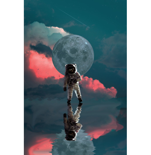 Наклейка на Планшет Apple iPad Pro 12.9 (2020) A2232 Я один,  купить в Москве – интернет-магазин Allskins, космос, космонавтика, одиночество, луна, небо