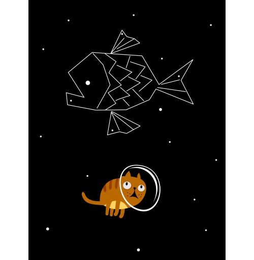 Наклейка на Планшет Apple iPad Pro 12.9 (2020) A2232 Звездный кот,  купить в Москве – интернет-магазин Allskins, дайвинг, звёзды и войны, зодиак, полёт, кошка, космос, рыба, космокот