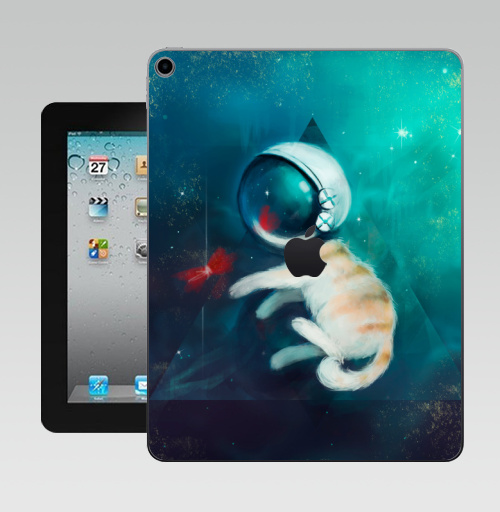 Наклейка на Планшет Apple iPad 10.2 Gen 8 Wi-Fi Космокотик,  купить в Москве – интернет-магазин Allskins, космокот, звезда, кошка, космос