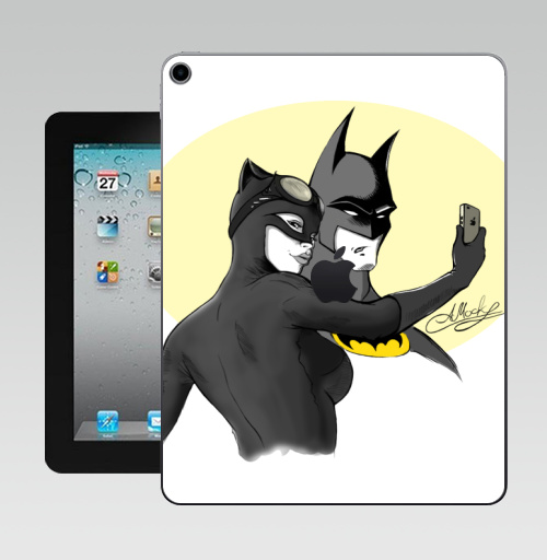 Наклейка на Планшет Apple iPad 10.2 Gen 8 Wi-Fi Cелфи мышки и кошки,  купить в Москве – интернет-магазин Allskins, мышь, кошка, девушка, айфон, селфи, женщинакошка, Летучая_мышь