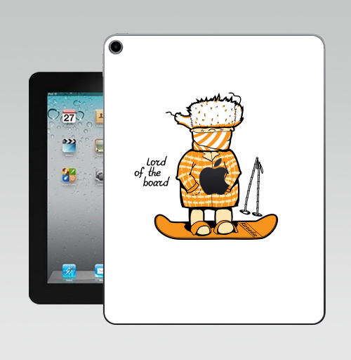 Наклейка на Планшет Apple iPad 10.2 Gen 8 Wi-Fi Lord of the board,  купить в Москве – интернет-магазин Allskins, надписи на английском, прикольные надписи, лыжи, чемпион, мужские, спорт, надписи, сноуборд, оранжевый, 300 Лучших работ