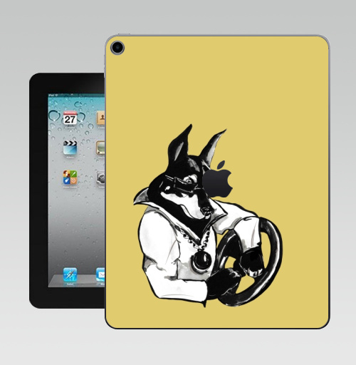 Наклейка на Планшет Apple iPad 10.2 Gen 8 Wi-Fi Крутыш ,  купить в Москве – интернет-магазин Allskins, собаки, черно-белое, персонажи, dog, cool