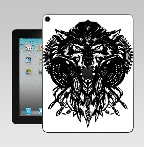 Наклейка на Планшет Apple iPad 10.2 Gen 8 Wi-Fi Девушка волк,  купить в Москве – интернет-магазин Allskins, сюрреализм, этно