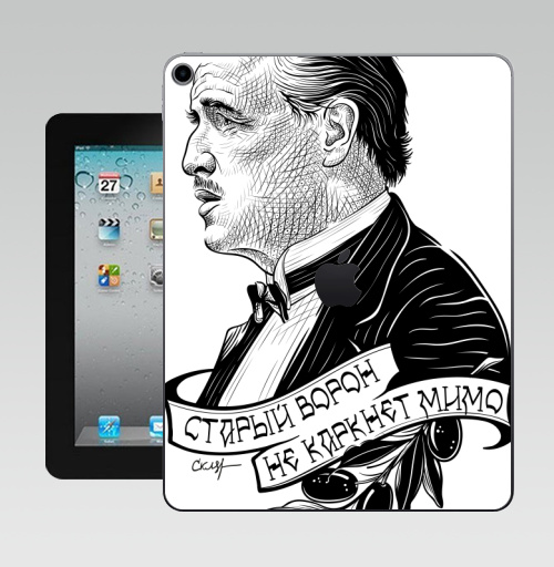 Наклейка на Планшет Apple iPad 10.2 Gen 8 Wi-Fi Старый ворон не каркнет мимо,  купить в Москве – интернет-магазин Allskins, мотивация, мафия