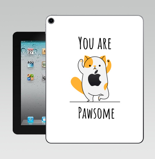 Наклейка на Планшет Apple iPad 10.2 Gen 8 Wi-Fi Ты лапочка,  купить в Москве – интернет-магазин Allskins, поп-арт, котята, йога, прикол, мило, любовь, мотивация