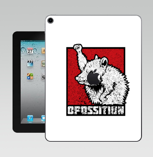 Наклейка на Планшет Apple iPad 10.2 Gen 8 Wi-Fi Опоссум в ультра-тревожном квадрате,  купить в Москве – интернет-магазин Allskins, философские, опоссум, животное, логотип, крысы, панк, гранж, металл, метафора, прикол, постимпрессионизм