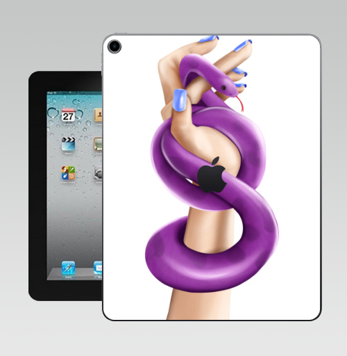 Наклейка на Планшет Apple iPad 10.2 Gen 8 Wi-Fi Змея фуксия в женской власти,  купить в Москве – интернет-магазин Allskins, девушка, руки, фиолетовый, фуксия, нежно, хэллоуин, змея