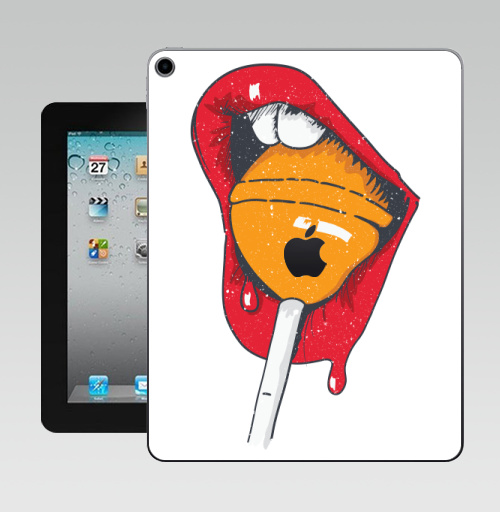 Наклейка на Планшет Apple iPad 10.2 Gen 8 Wi-Fi Чупа,  купить в Москве – интернет-магазин Allskins, стритарт, чупачупс, иллюстрацияпринт, конфеты, лицо, соблазнение, красный, рисунки, сладости, дерзкий, панк, стрит, скейтерская