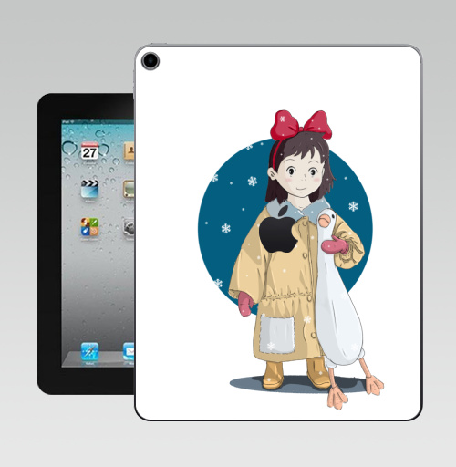 Наклейка на Планшет Apple iPad 10.2 Gen 8 Wi-Fi Ребенок и гусь,  купить в Москве – интернет-магазин Allskins, детские, бант, снег, ребенок, игрушки, мило, мультфильмы, читатель