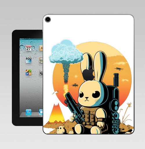 Наклейка на Планшет Apple iPad 10.2 Gen 8 Wi-Fi Игрушка заяц солдат,  купить в Москве – интернет-магазин Allskins, стритарт, детские, заяц, военные, оружие, игрушки, плюшевый, кролики