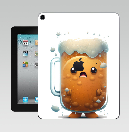 Наклейка на Планшет Apple iPad 10.2 Gen 8 Wi-Fi Милая кружка пива,  купить в Москве – интернет-магазин Allskins, стритарт, чай и кофе, пиво, мило, стакан, удивление