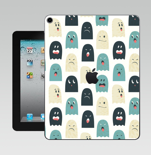 Наклейка на Планшет Apple iPad 10.2 Gen 8 Wi-Fi Lovely monsters,  купить в Москве – интернет-магазин Allskins, монстры, графика, персонажи, хэллоуин, привидение