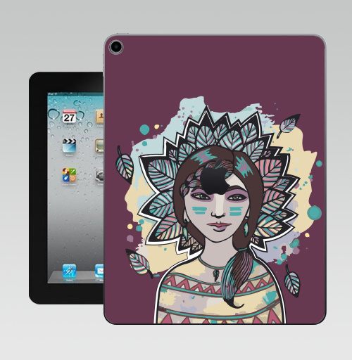 Наклейка на Планшет Apple iPad 10.2 Gen 8 Wi-Fi Пёстрый лист,  купить в Москве – интернет-магазин Allskins, девушка, персонажи
