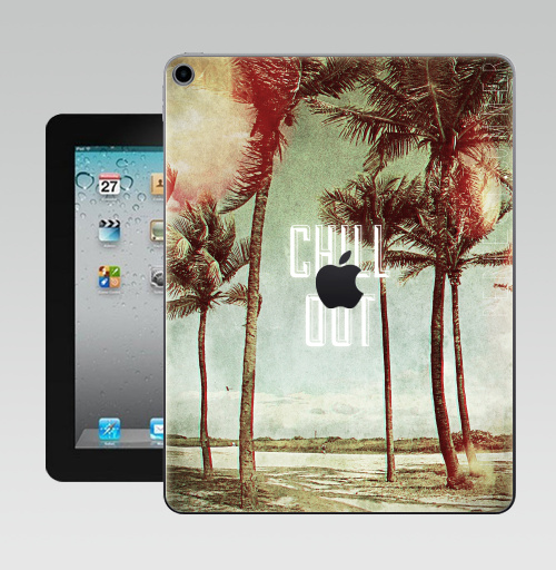 Наклейка на Планшет Apple iPad 10.2 Gen 8 Wi-Fi Chil! Out,  купить в Москве – интернет-магазин Allskins, винтаж, лето, природа, пальмы, текстура, чилл