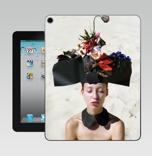 Наклейка на Планшет Apple iPad 10.2 Gen 8 Wi-Fi Цветочница,  купить в Москве – интернет-магазин Allskins, фотография, отдых, девушка, красота, цветы, сюрреализм