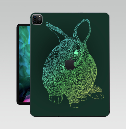 Наклейка на Планшет Apple iPad Pro 12.9 (2020) A2229 • Кролик •,  купить в Москве – интернет-магазин Allskins, заяц, животные, зверушки, любовь, графика, цвет, узор, паттерн