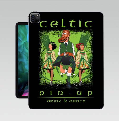 Наклейка на Планшет Apple iPad Pro 12.9 (2020) A2229 Кельтский пинап,  купить в Москве – интернет-магазин Allskins, сарказм, персонажи, девушка, алкоголь, пикник, танцы, Ирландия, кельт