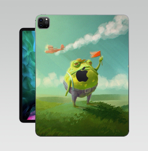 Наклейка на Планшет Apple iPad Pro 12.9 (2020) A2229 Мистер Жаба,  купить в Москве – интернет-магазин Allskins, милые животные, небо, цвет, детские, лягушка