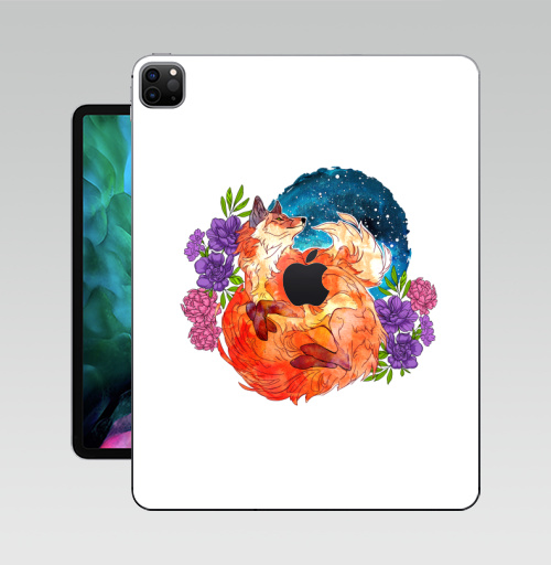 Наклейка на Планшет Apple iPad Pro 12.9 (2020) A2229 Мечтательный лис,  купить в Москве – интернет-магазин Allskins, лиса, космос, цветы, огонь, мечта